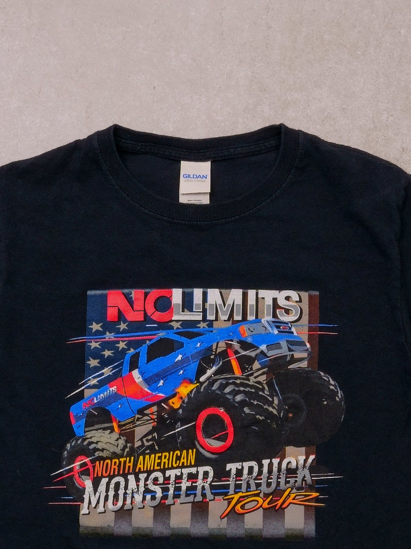 Vintage Black No Limits Monster Trucks Graphic Tee (XS)