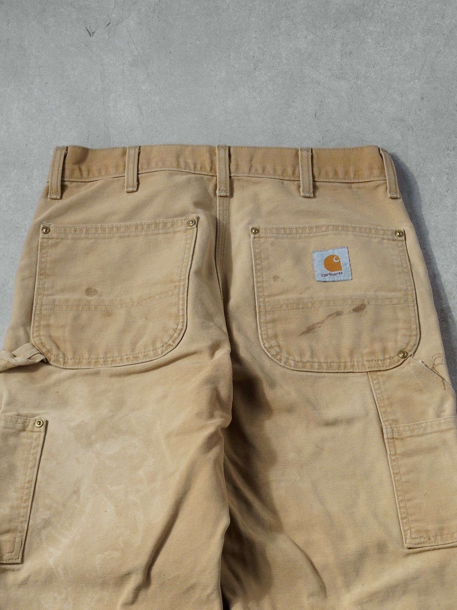 Vintage 90s Khaki Carhartt Double Knee Carpenter Pants (32x29)