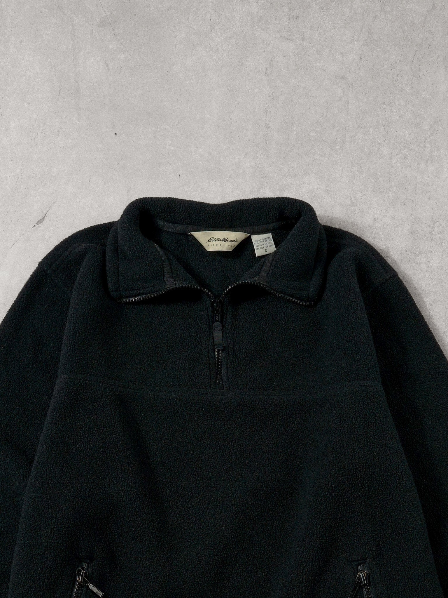 Vintage 90s Black Eddie Bauer Fleece Zip Up (M)