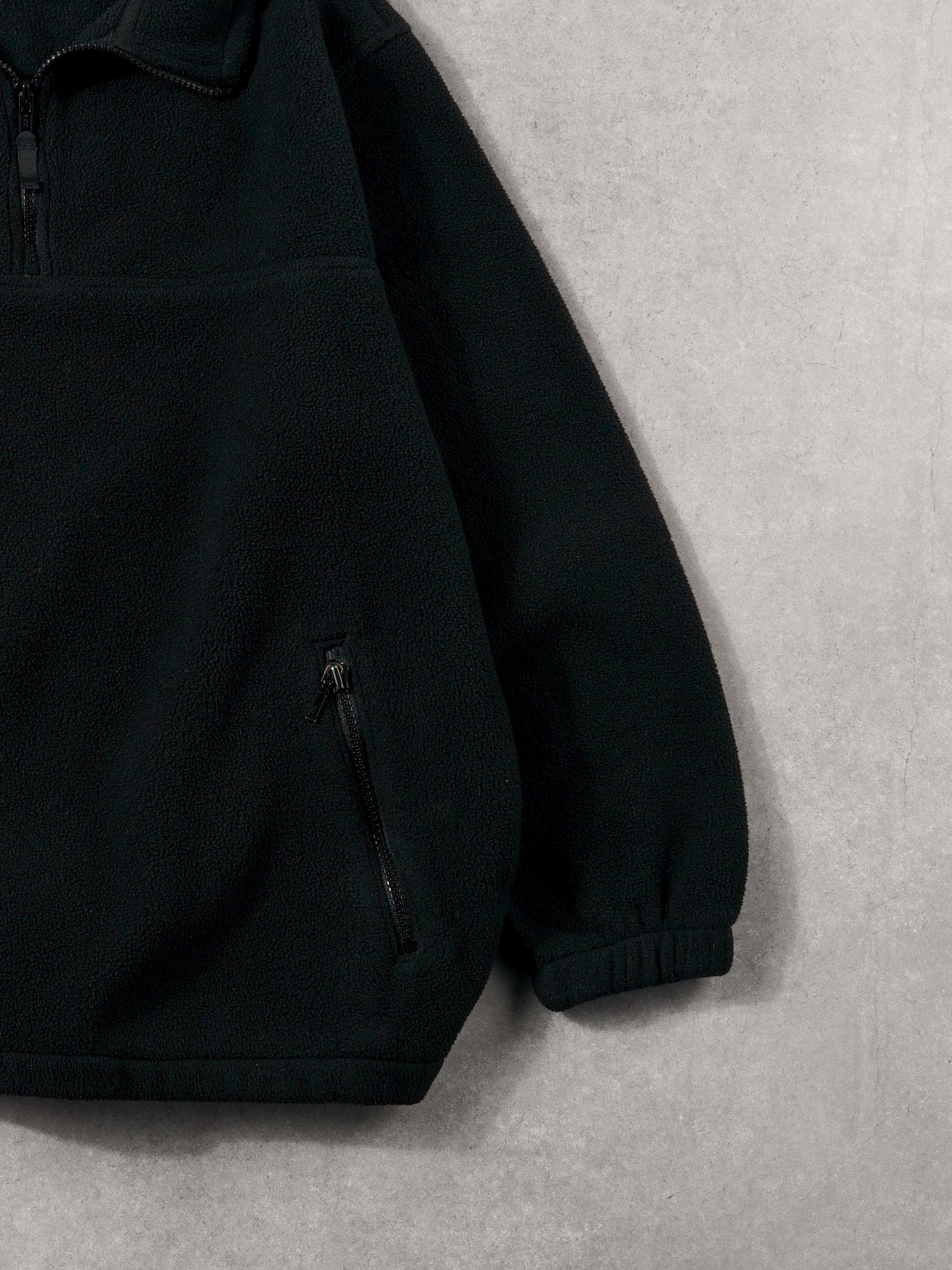 Vintage 90s Black Eddie Bauer Fleece Zip Up (M)