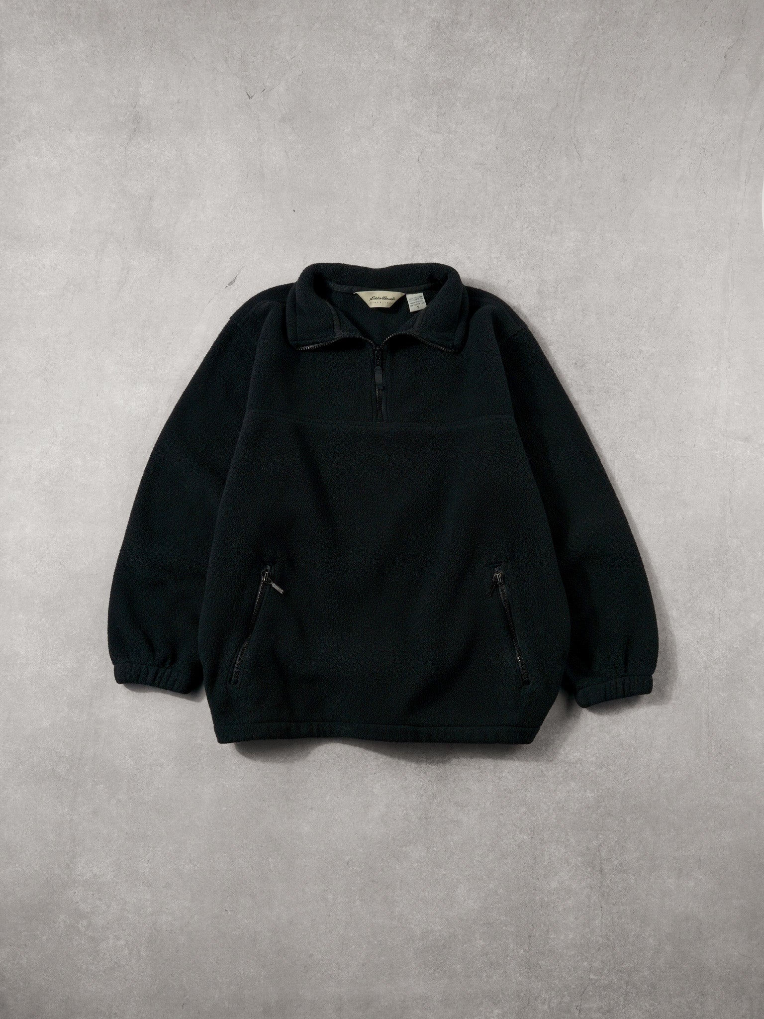 Vintage 90s Black Eddie Bauer Fleece Zip Up (M)