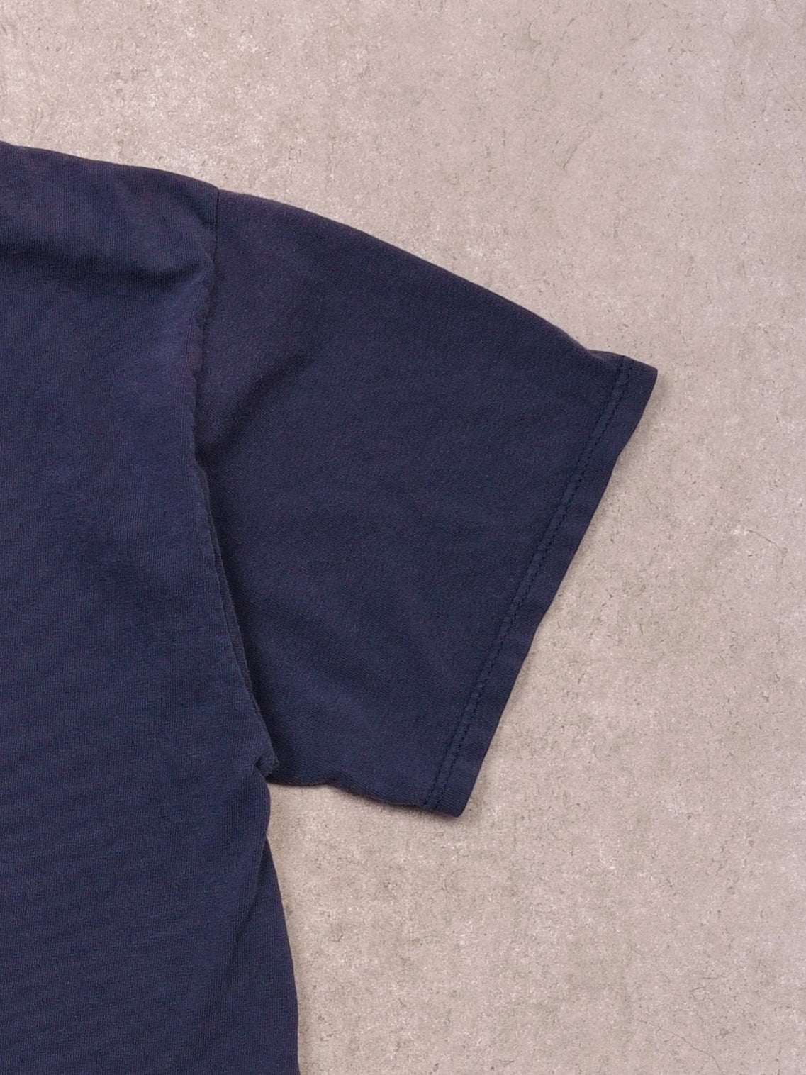 Vintage 90s Washed Navy Blue "Just Be Happy I'm Not Your Kid" Tee (M)
