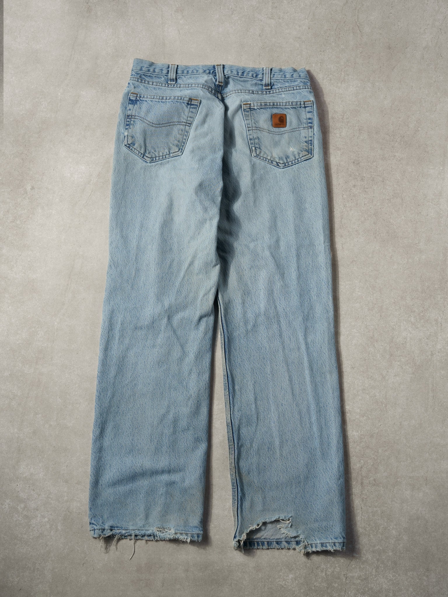 Vintage 90s Light Wash Carhartt Denim Jeans (34x32)