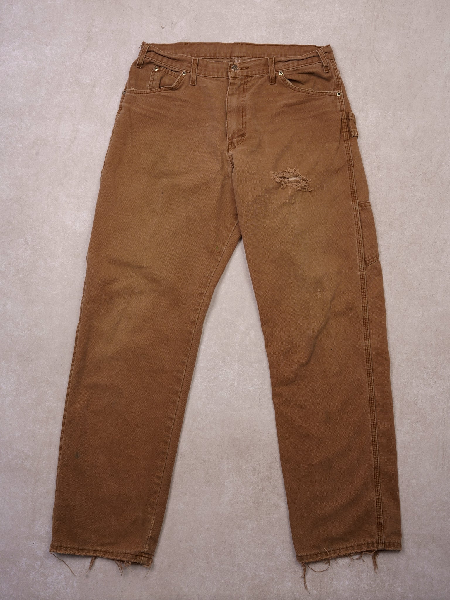 Vintage Brown Dickies Distressed Carpenter Pants (32x33)