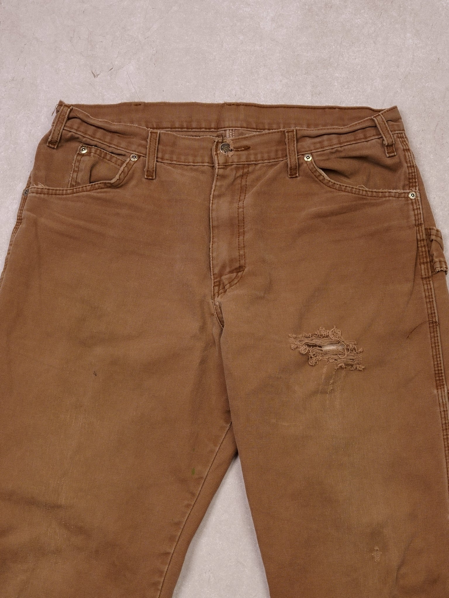 Vintage Brown Dickies Distressed Carpenter Pants (32x33)