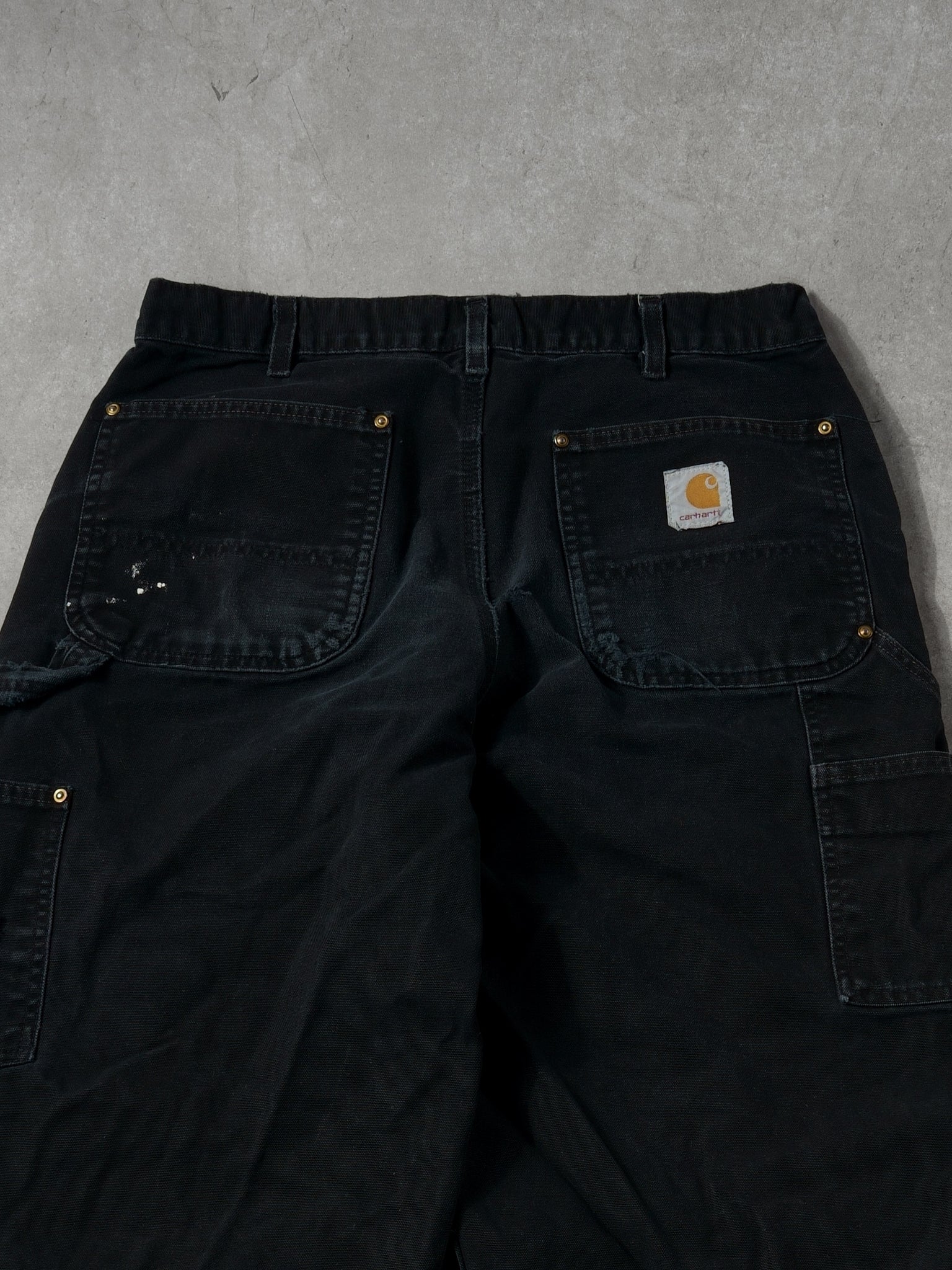 Vintage 90s Black Carhartt Double Knee Carpenter Pants (34x31)