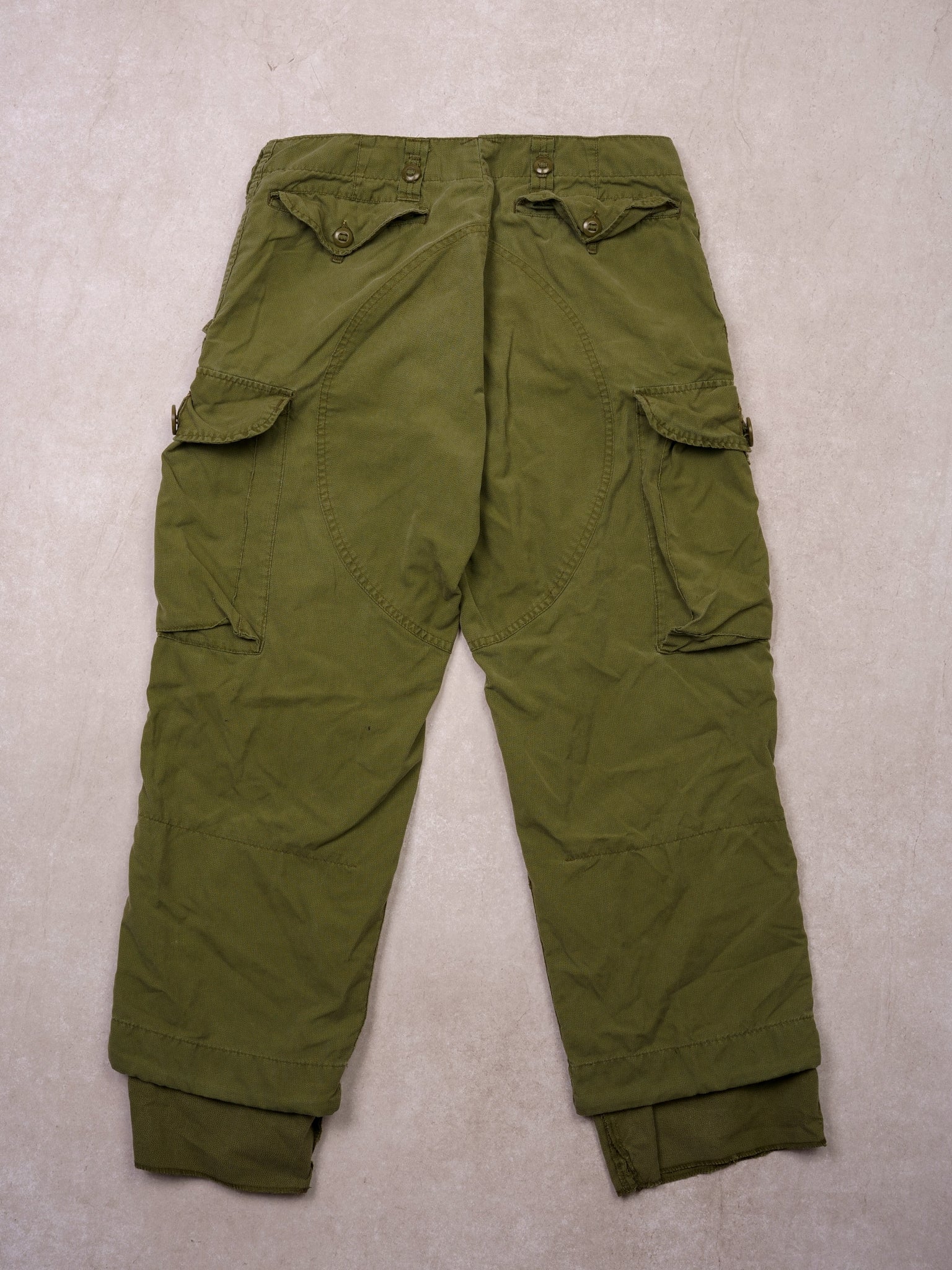 Vintage Army Green Combat Parachute Pants (32x29)