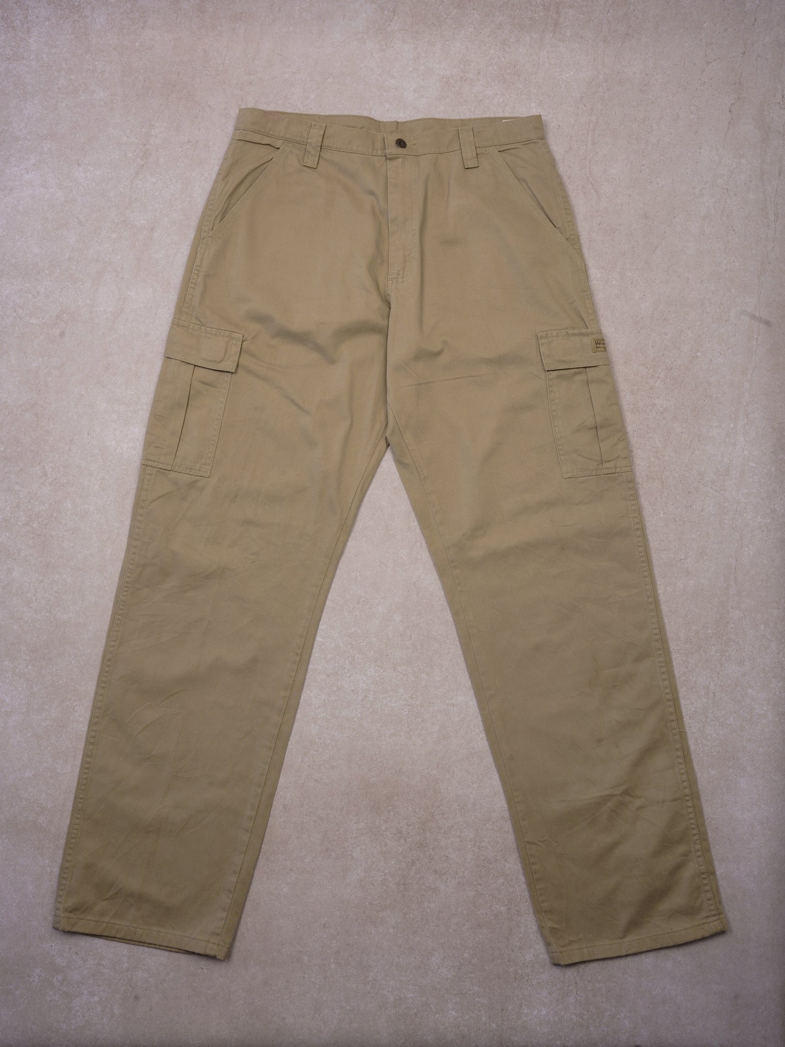 Vintage 90s Beige Wranglers Cargo Workwear Pants (36x35)
