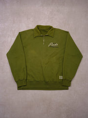 Vintage 90s Juniper Green Roots Sporting Goods Collared 1/4 Crewneck (XL)