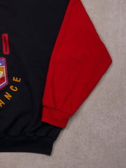 Vintage 90s Boxy Navy and Red Ski Do Performance Collared Crewneck (S/M)