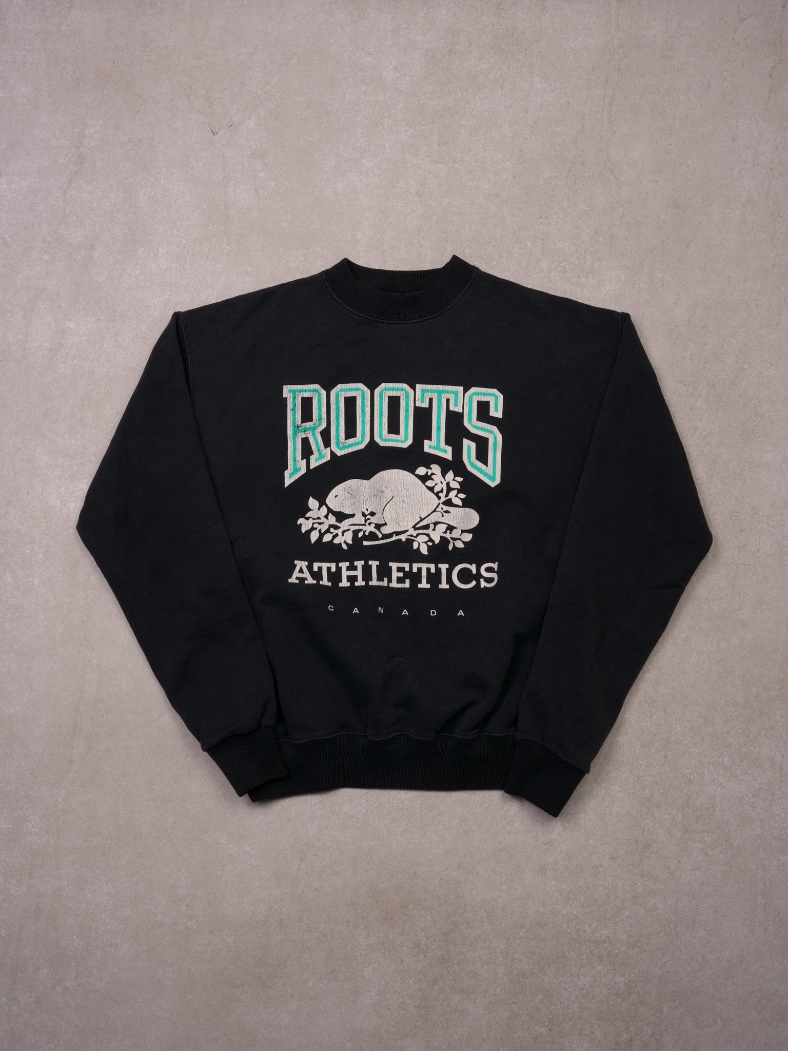 Vintage 90s Grey and Mint Roots Athletics Crewneck (M)
