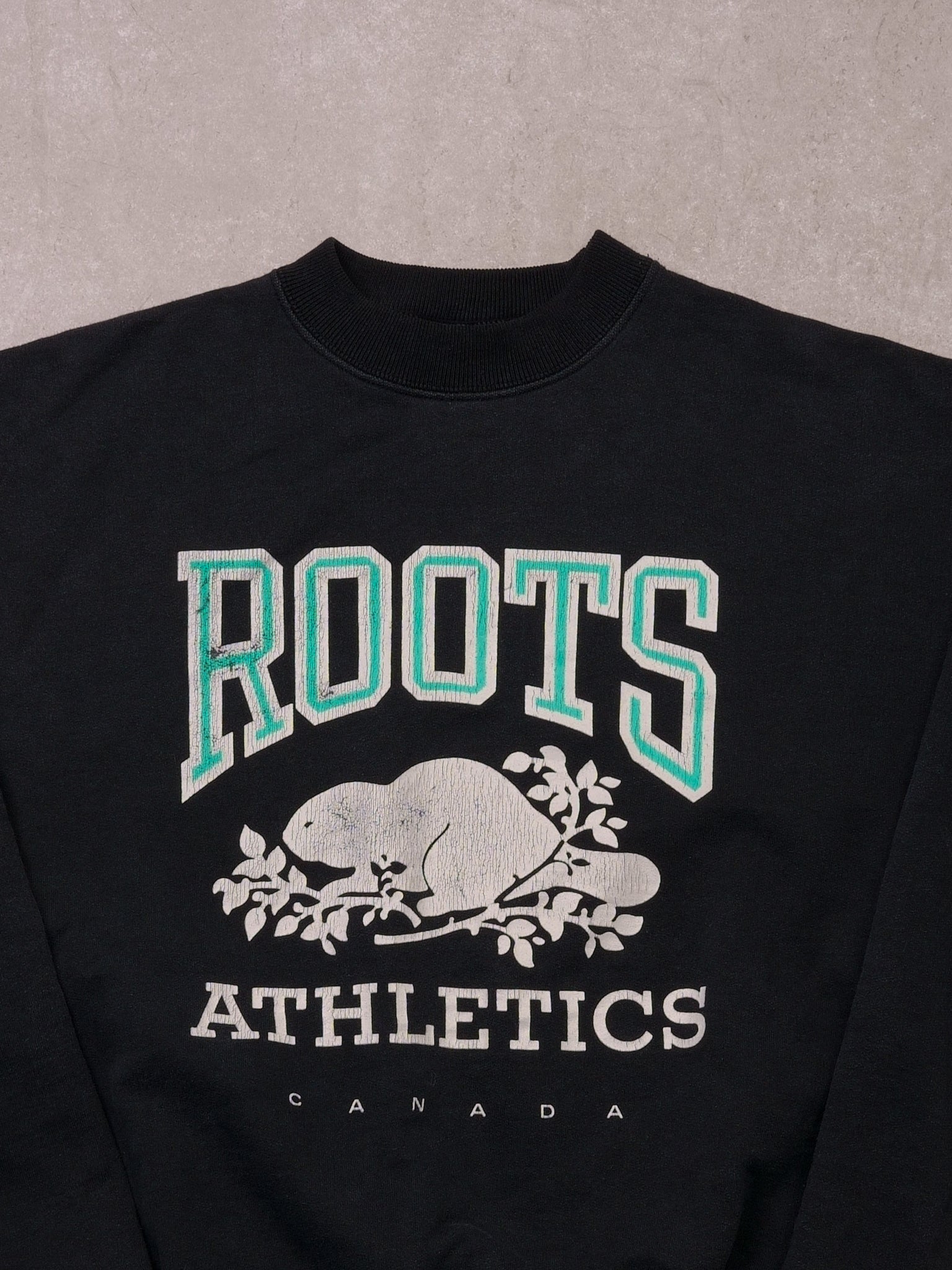 Vintage 90s Grey and Mint Roots Athletics Crewneck (M)
