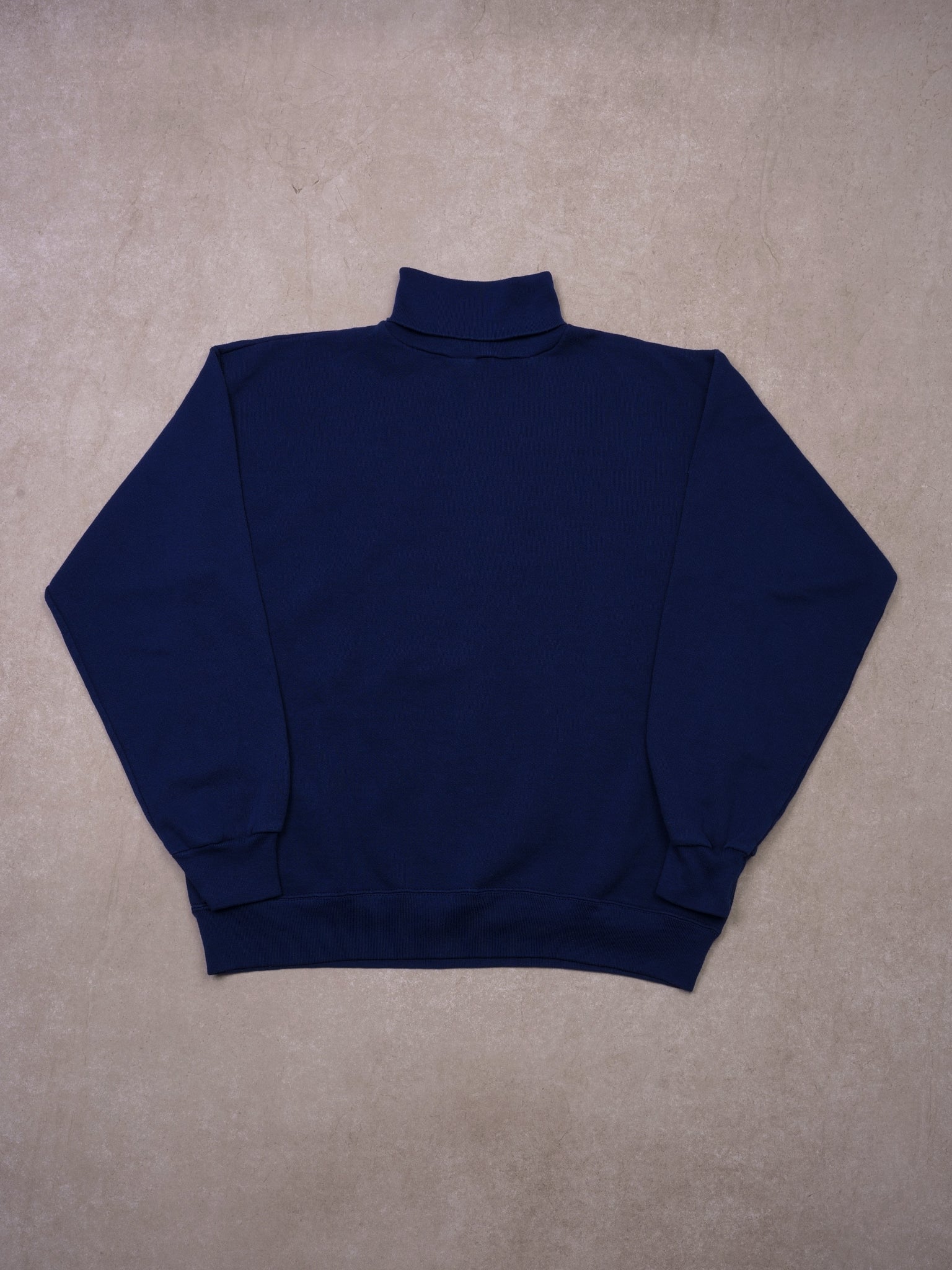 Vintage 90s Navy Blue Tultex Blank Turtleneck (M)