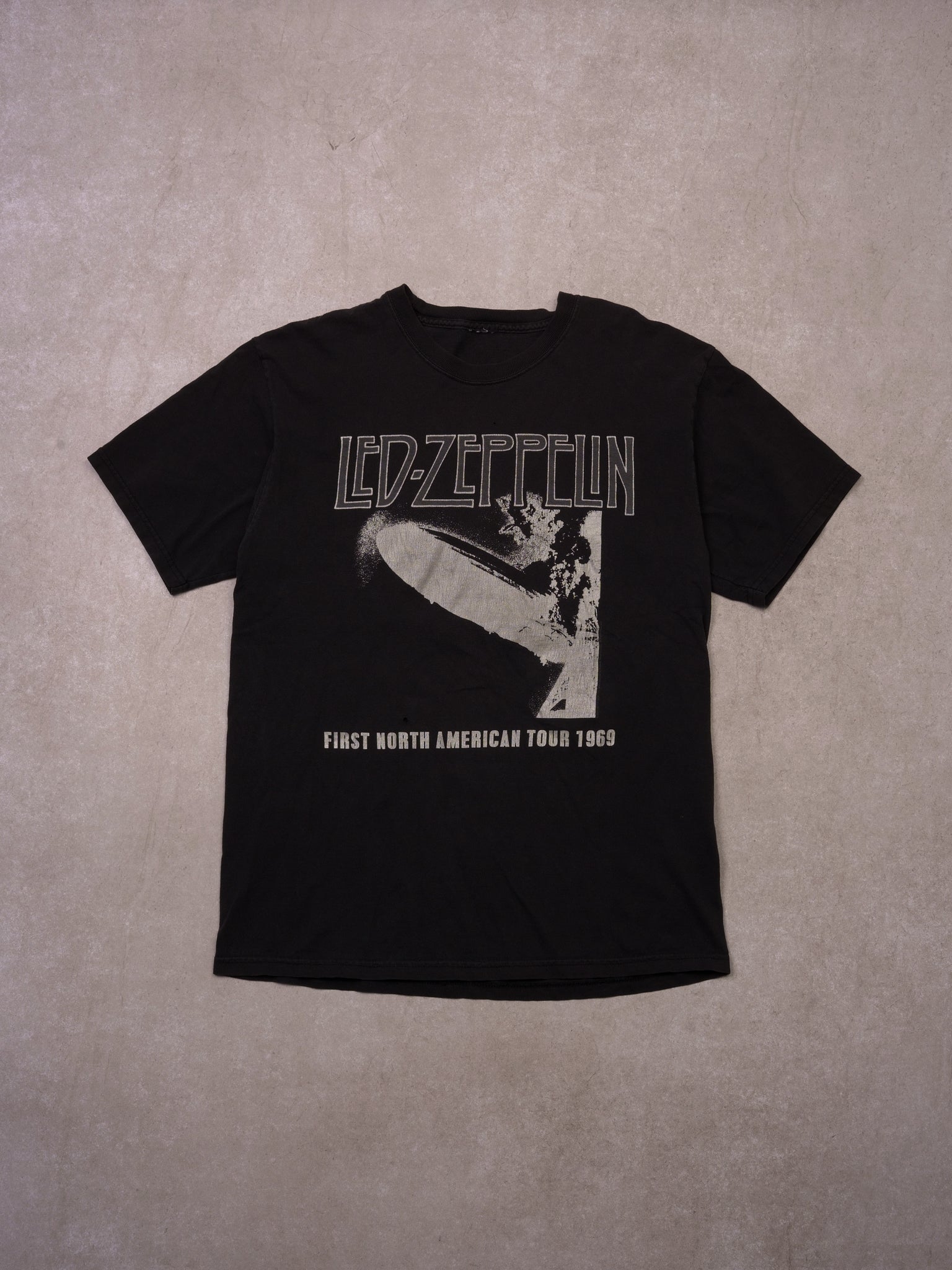 Vintage Black Led Zeppelin North American Tour Graphic Tee (S)