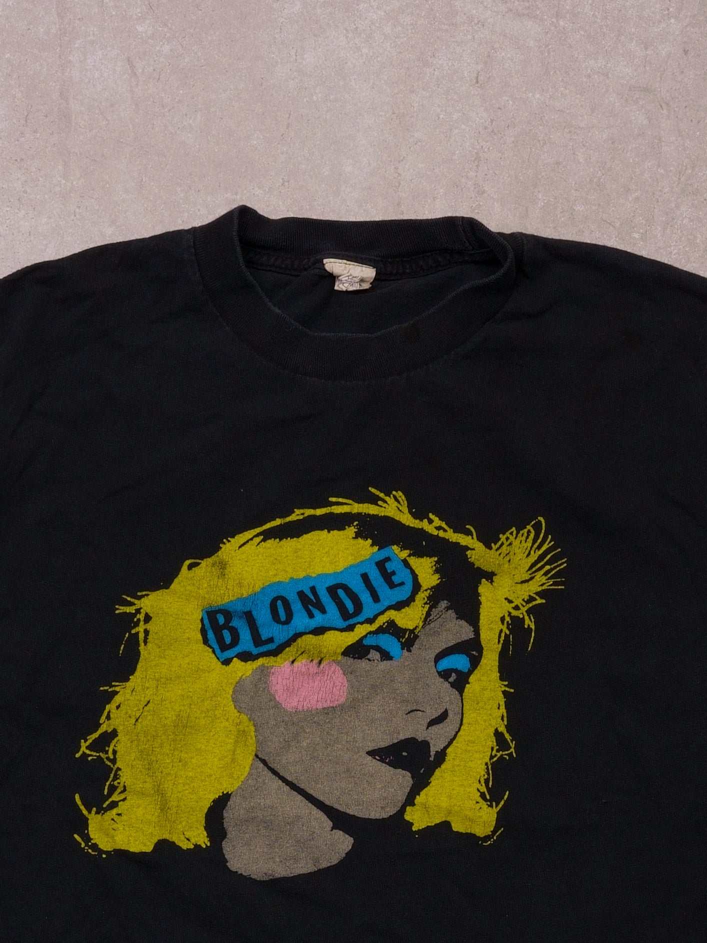 Vintage Sunfaded Black "Blonde" Graphic Tee (S)