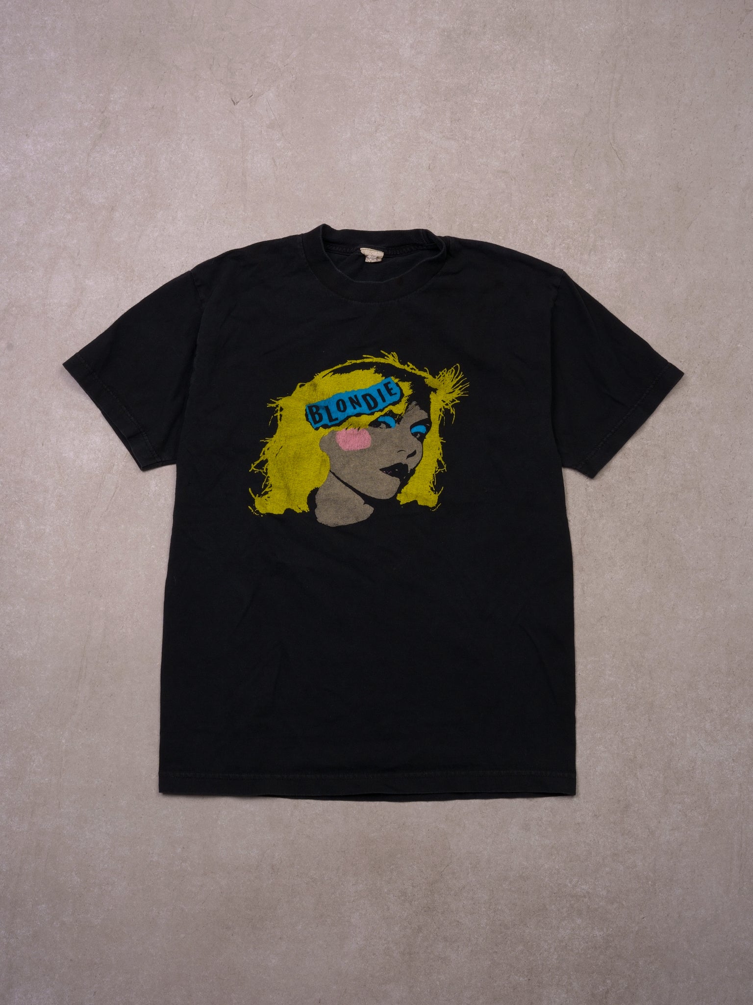 Vintage Sunfaded Black "Blonde" Graphic Tee (S)