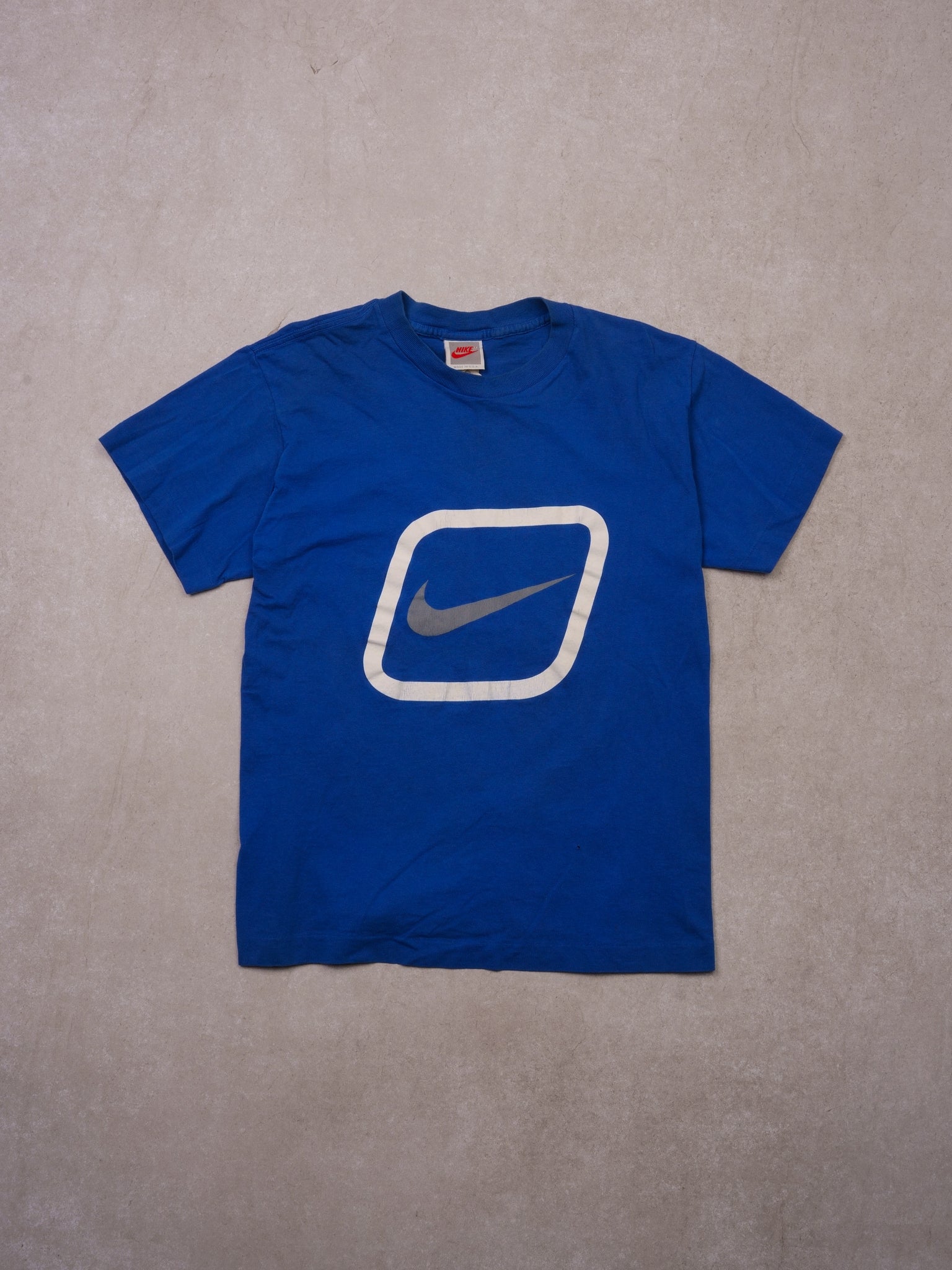 Vintage 90s Navy Blue Single Stitch Nike Tee (S)