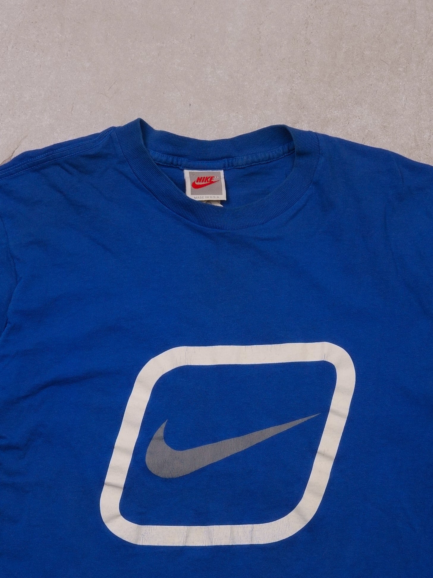 Vintage 90s Navy Blue Single Stitch Nike Tee (S)