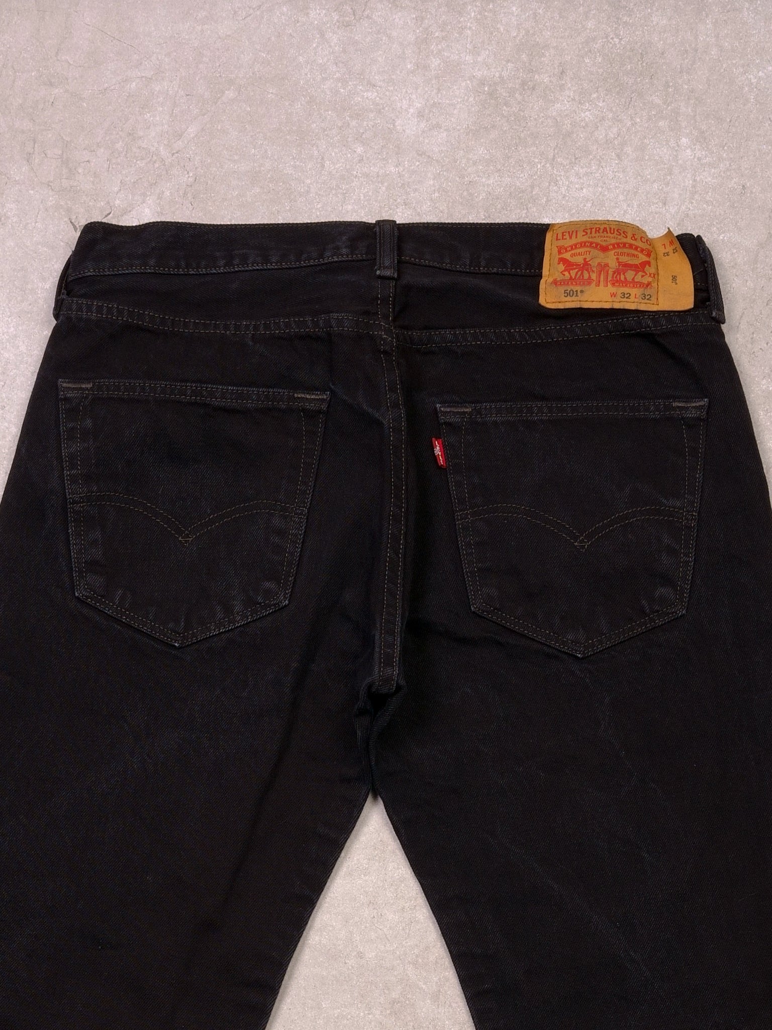 Vintage 90s Black Levi's 501 Regular fit Denim Jeans (32x32)
