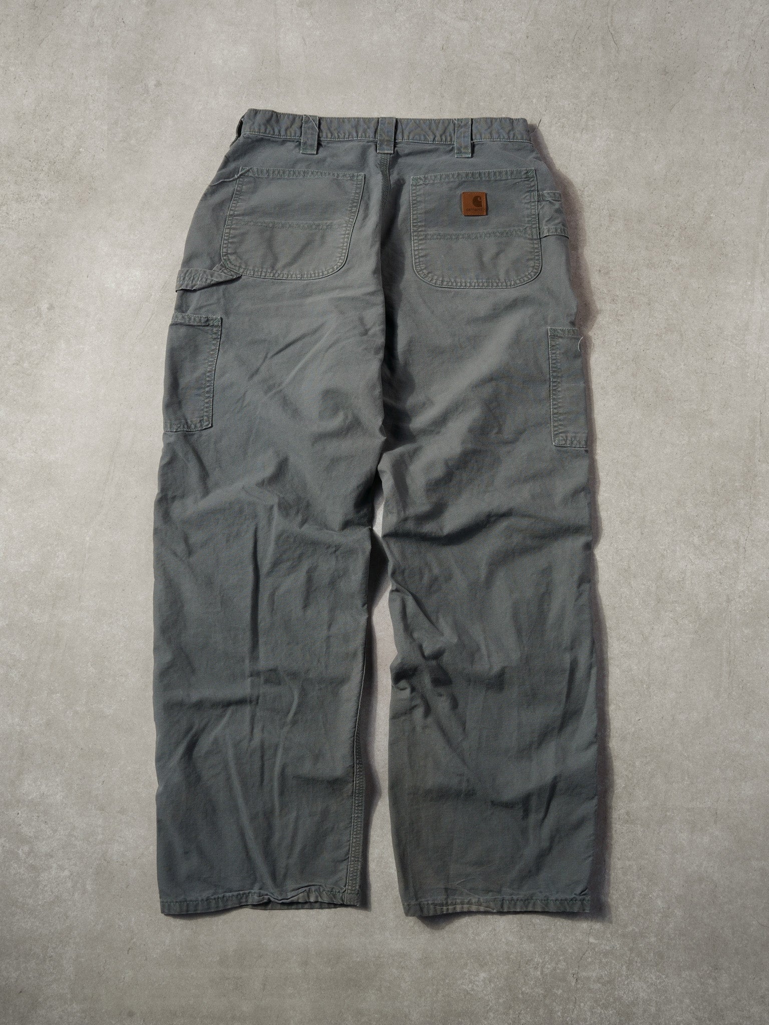 Vintage 90s Grey Carhartt Original Dungeree Fit Carpenter Pants (34x30)