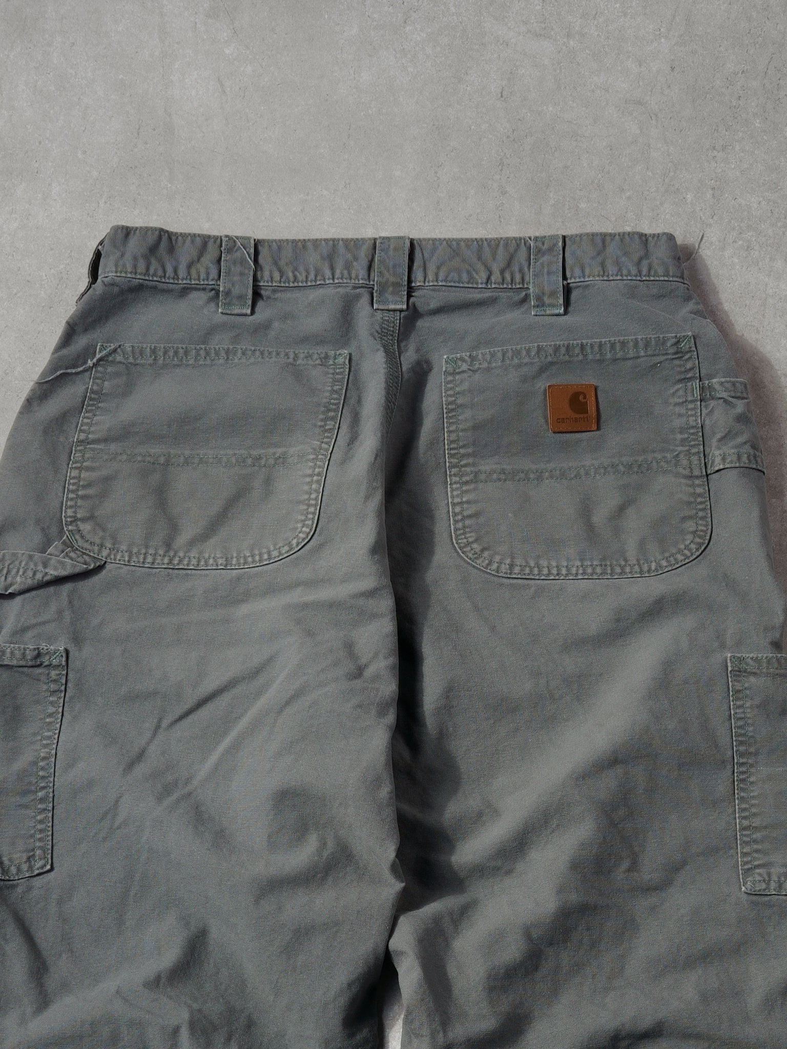 Vintage 90s Grey Carhartt Original Dungeree Fit Carpenter Pants (34x30)