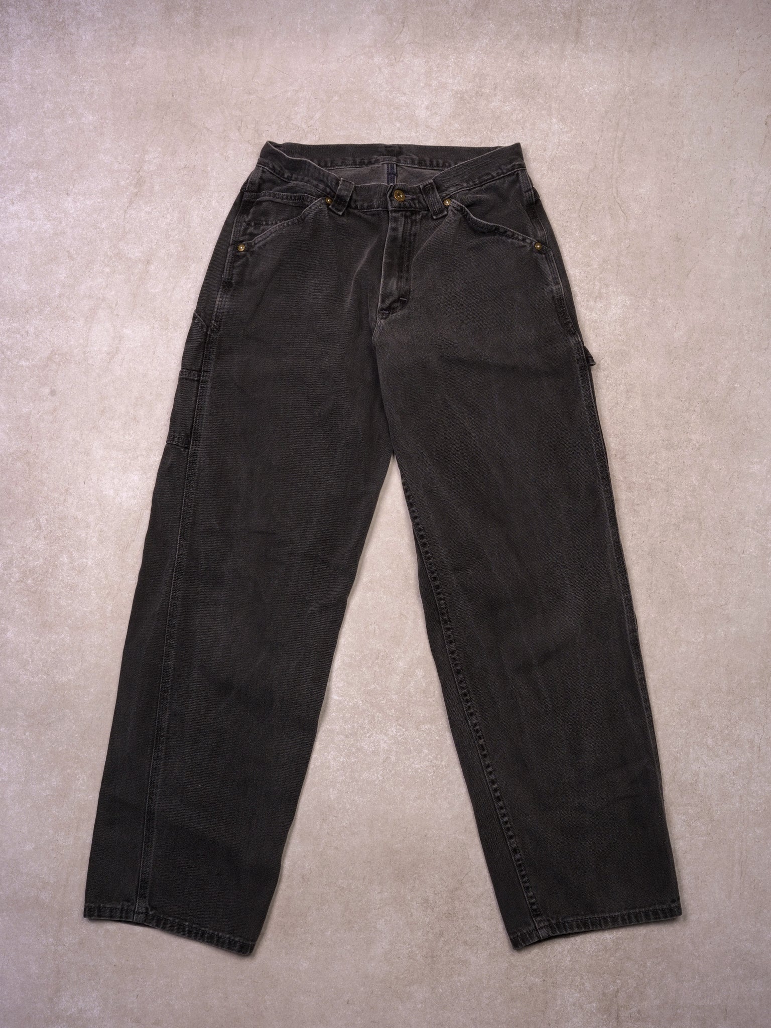 Vintage 90s Washed Dark Grey Lee Carpenter Pants (30x31)
