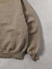 Vintage 90s Light Beige Blank Crewneck (L)