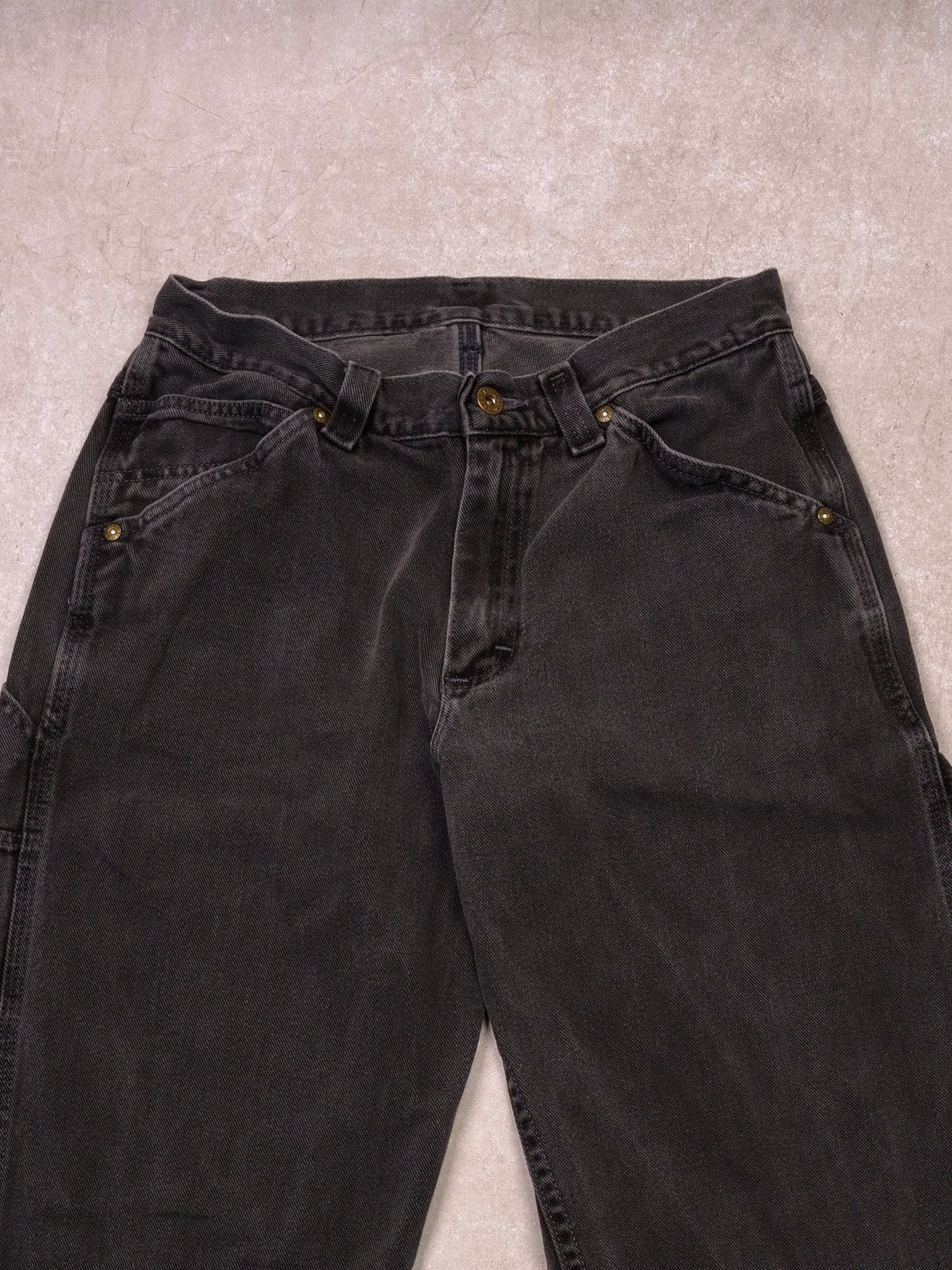 Vintage 90s Washed Dark Grey Lee Carpenter Pants (30x31)