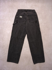 Vintage 90s Washed Dark Grey Lee Carpenter Pants (30x31)