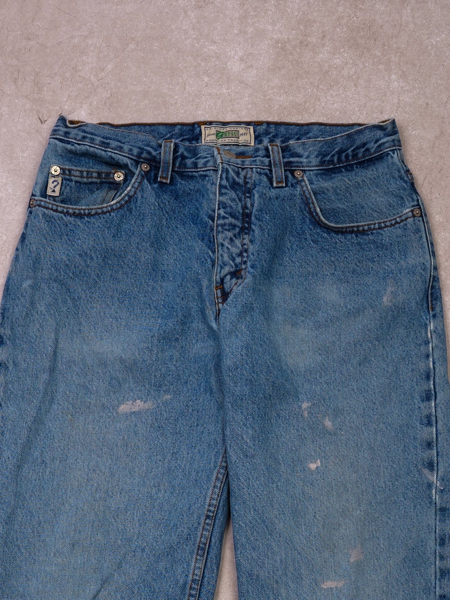 Vintage 81' Light Wash Blue Guess Denim Jeans (30x34)