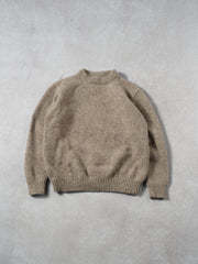 Vintage 90s Beige LL Bean Lambs Knit Wool Sweater (XS)