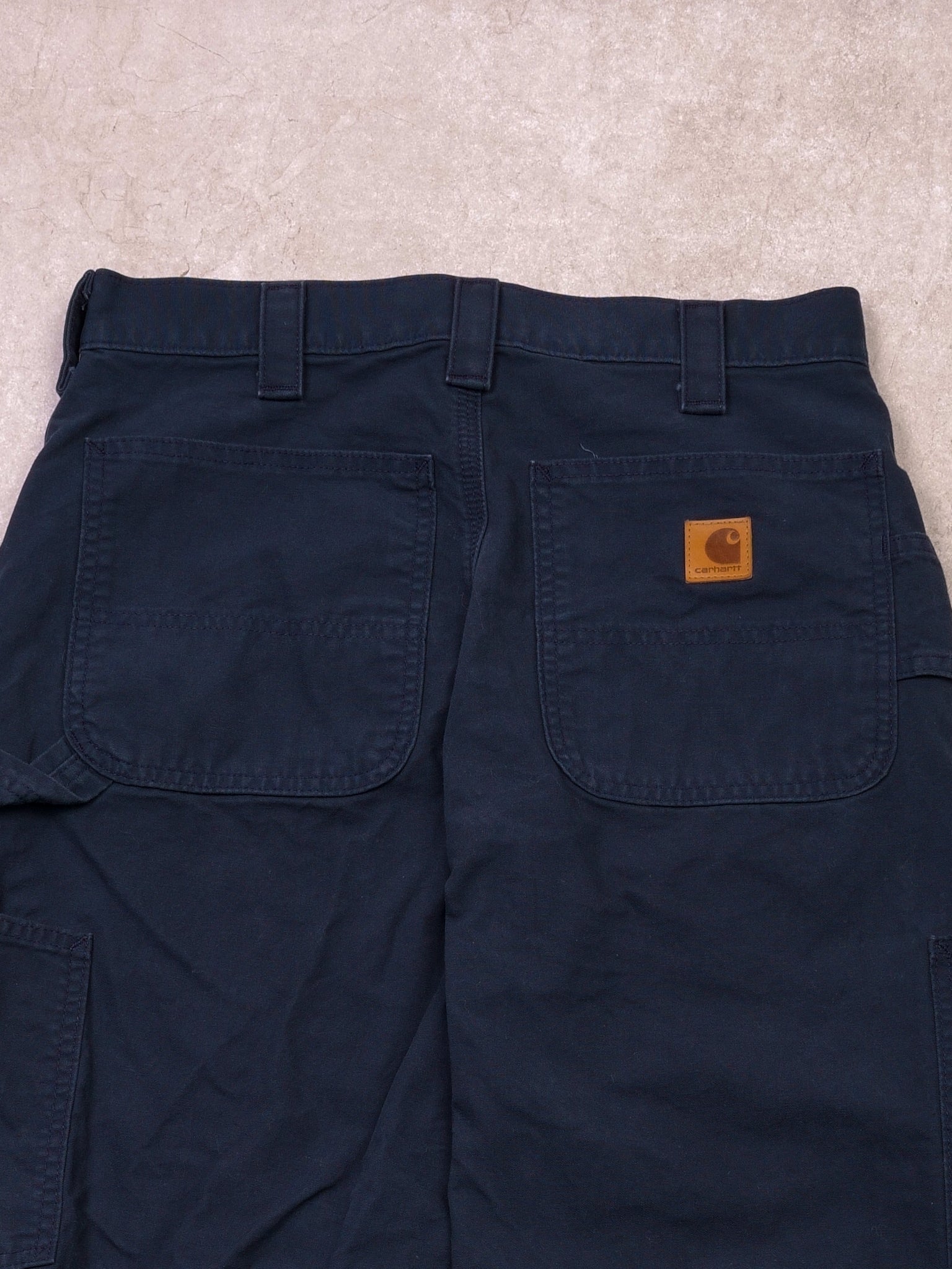 Vintage 90s Dark Blue Carhartt Loose Original Fit Carpenter Pants (30x30)