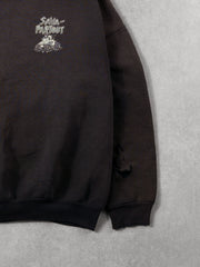 Vintage 90s Sunfaded Black Noras "Sava-Partout" Crewneck (XL)