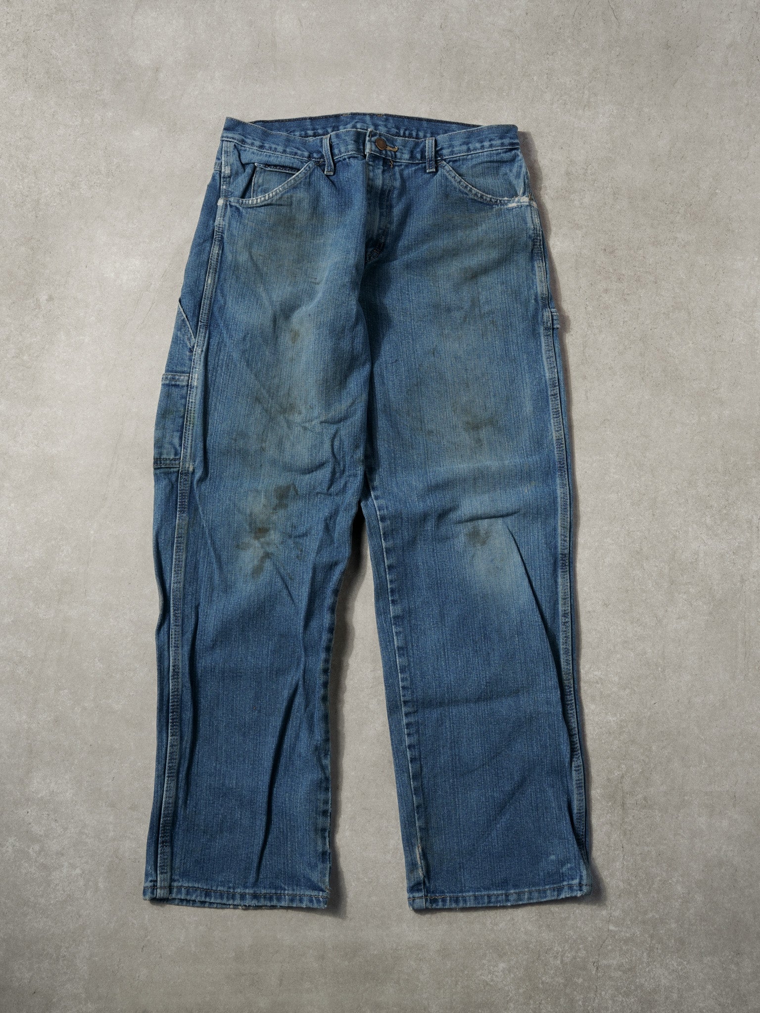 Vintage 90s Dark Blue Dickies Carpenter Denim Jeans (32x30)