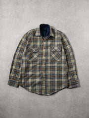 Vintage 90s Beige, Blue, Brown Briggs Flannel Button Up (M/L)