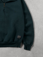 Vintage 90s Oak Green Russell Athletics 1/4 Zip Up (M)