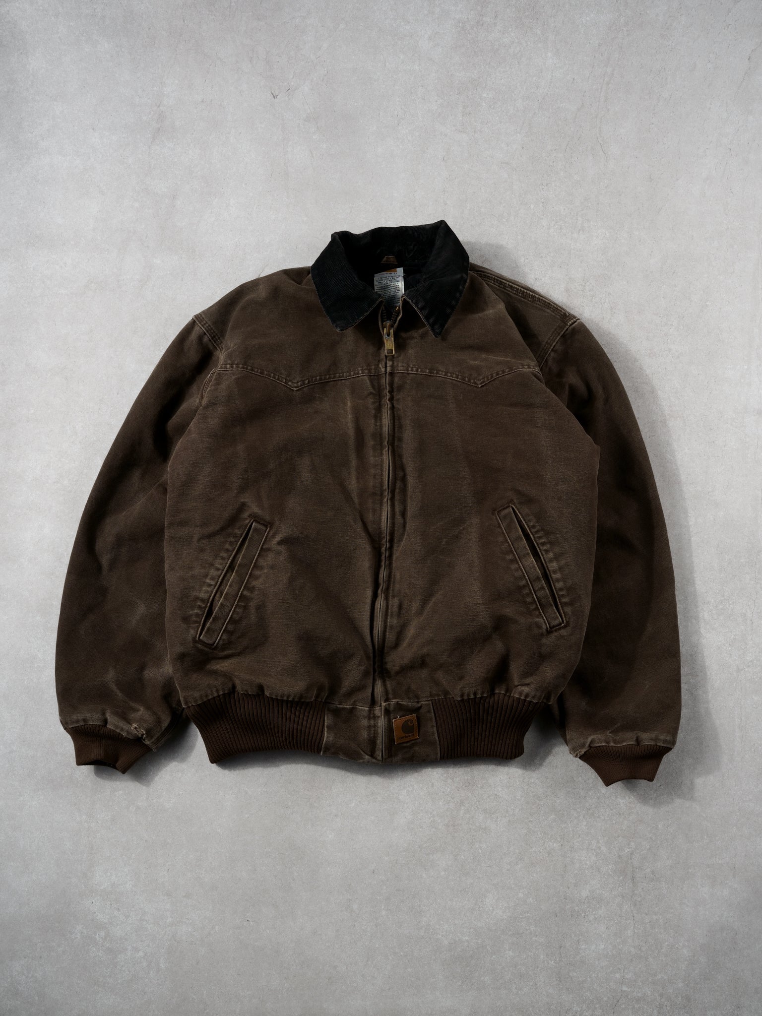 Vintage 90s Brown Rare Carhartt Western Sante Fe Workwear Jacket (L)