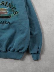 Vintage 90s Teal Crossings Canada Graphic Crewneck (XL)