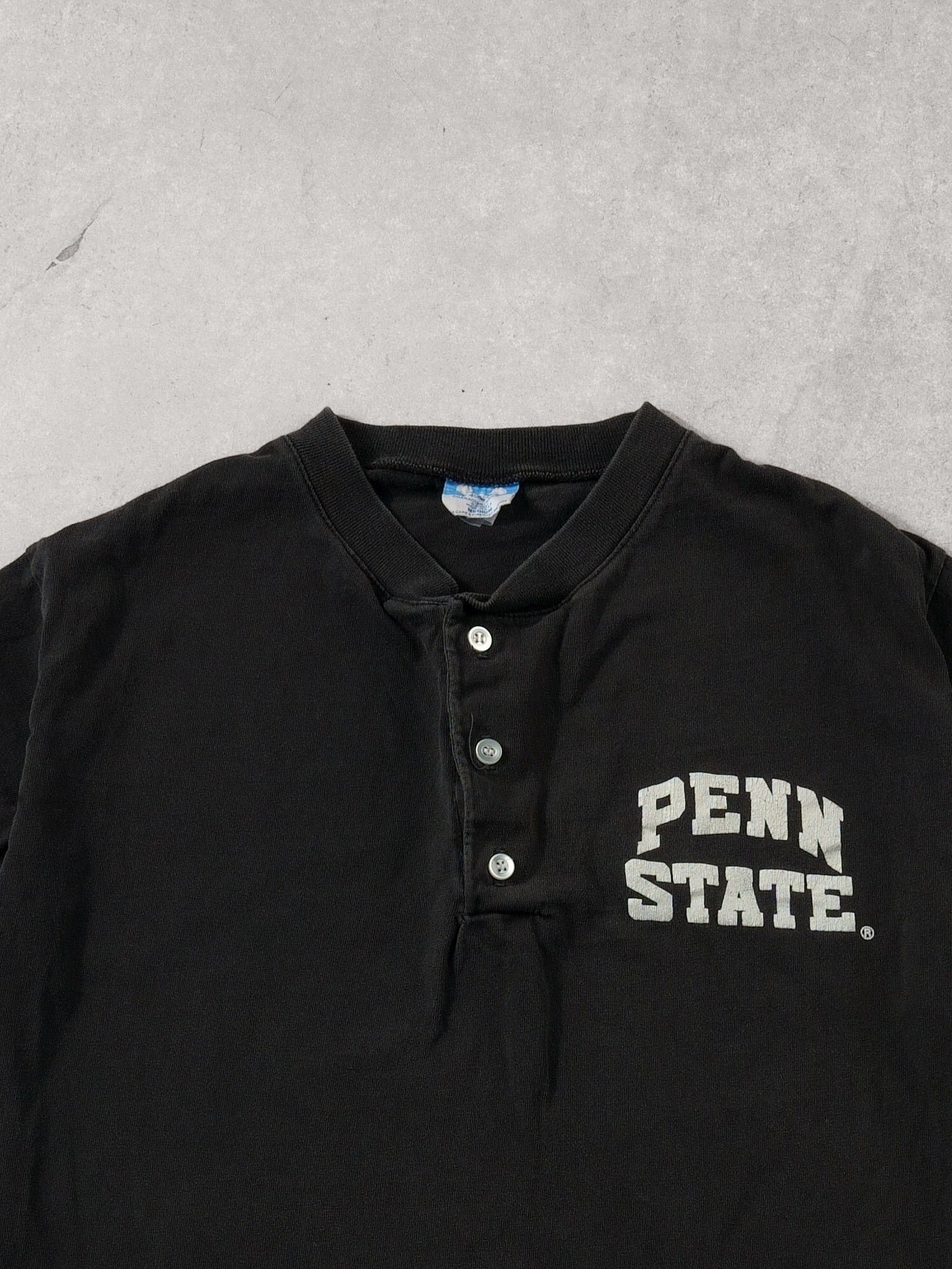 Vintage 90s Sunfaded Black Penn State Disney Button Up Tee (S)