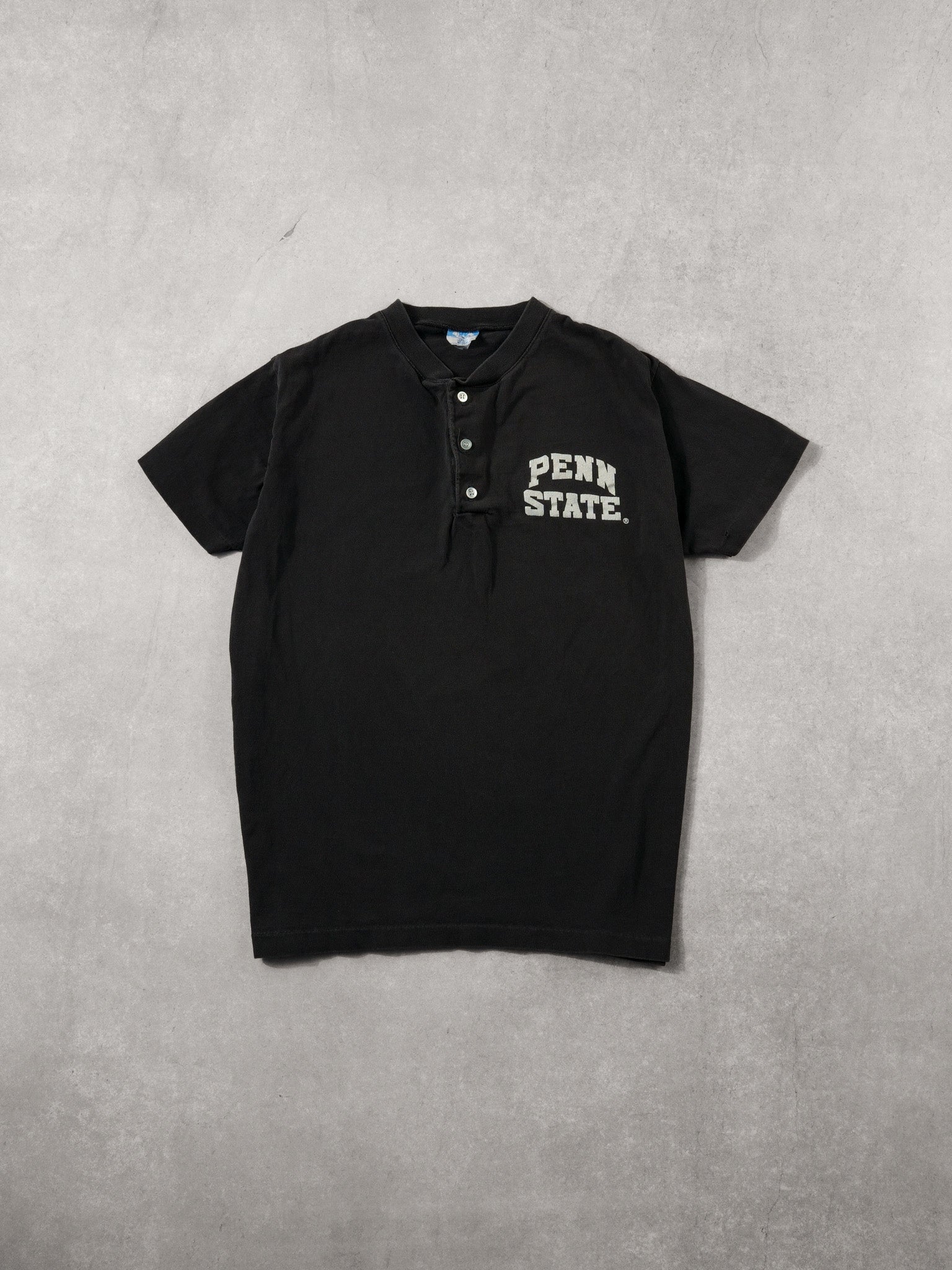 Vintage 90s Sunfaded Black Penn State Disney Button Up Tee (S)