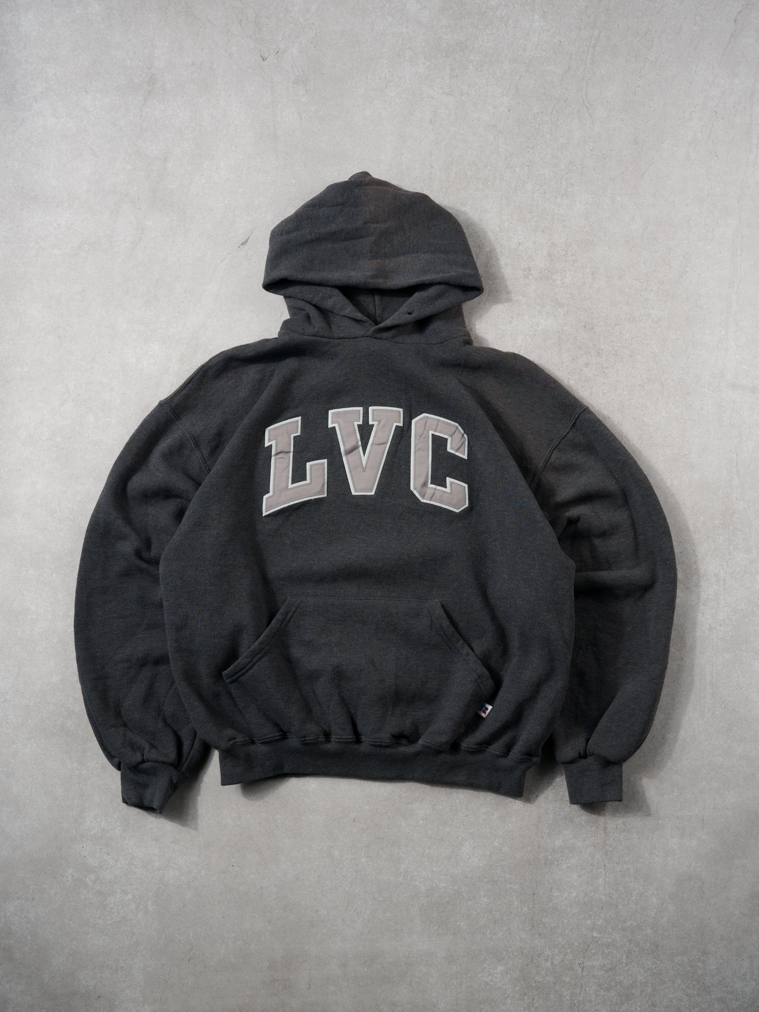 Vintage 90s Grey LVC Russell Athletics Hoodie (L)