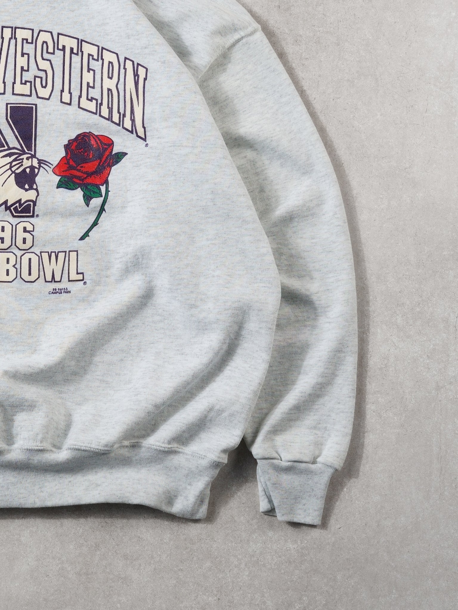 Vintage 96' Grey Northwestern Rose Bowl Crewneck (L)