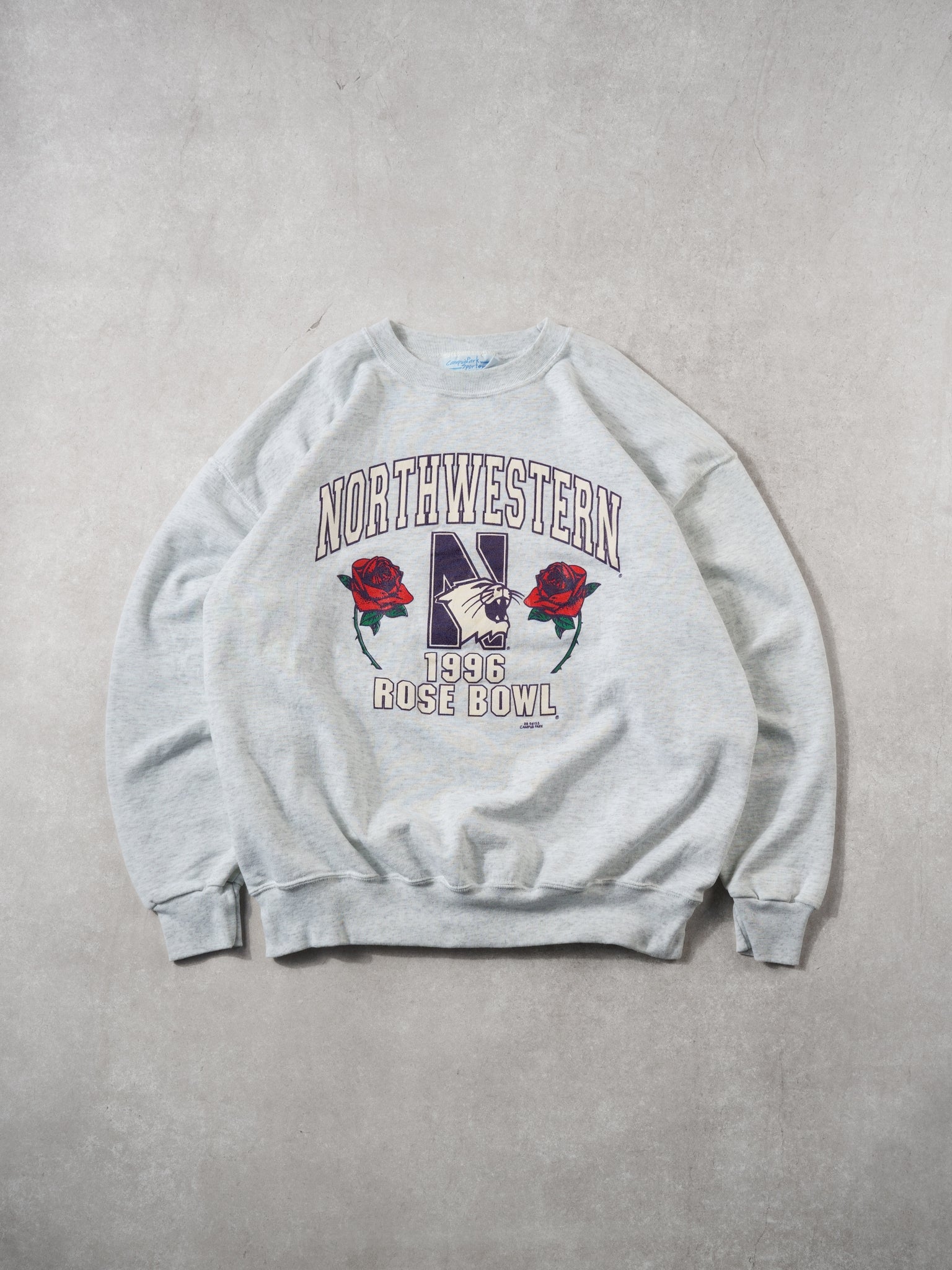Vintage 96' Grey Northwestern Rose Bowl Crewneck (L)