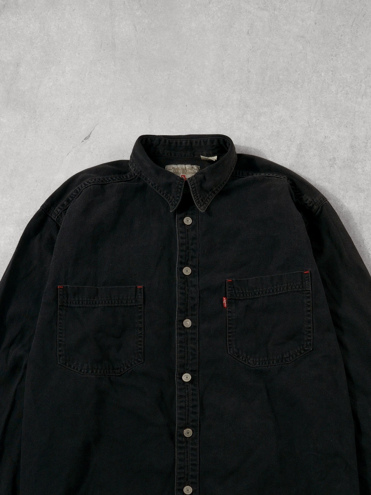Vintage 90s Black Levi's Denim Jean Jacket (L)