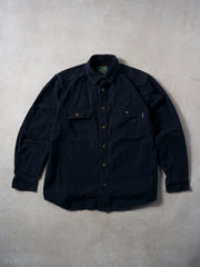 Vintage 90s Navy Blue Woolrich Collared Button Up (L)