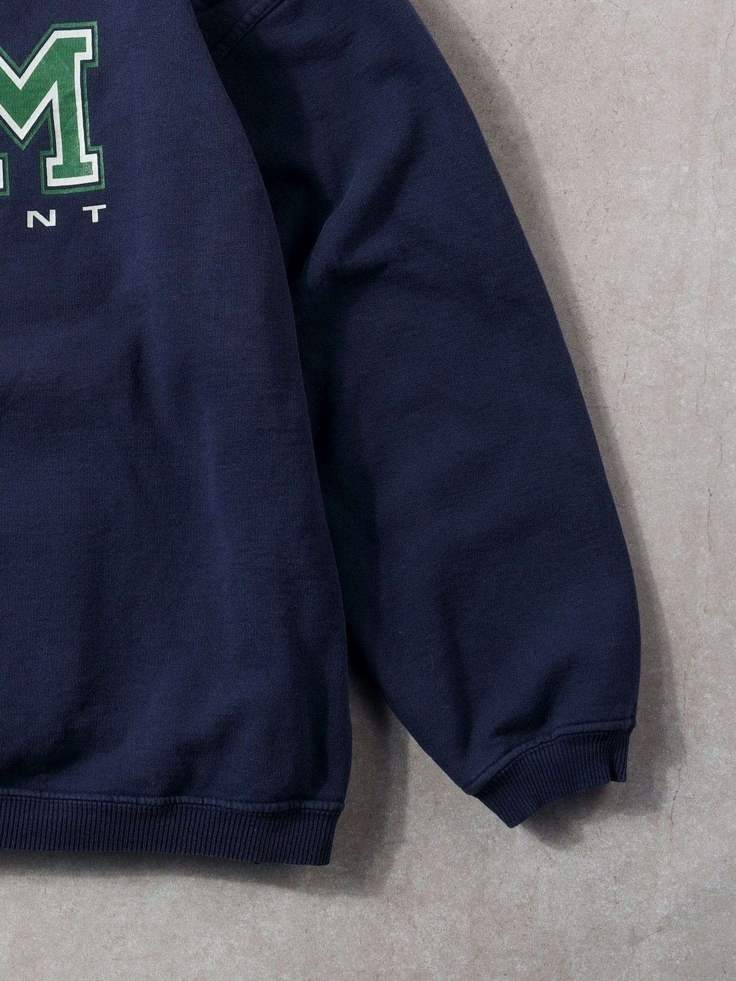 Vintage 90s Navy Blue and Green Bum Equipment Crewneck (L)