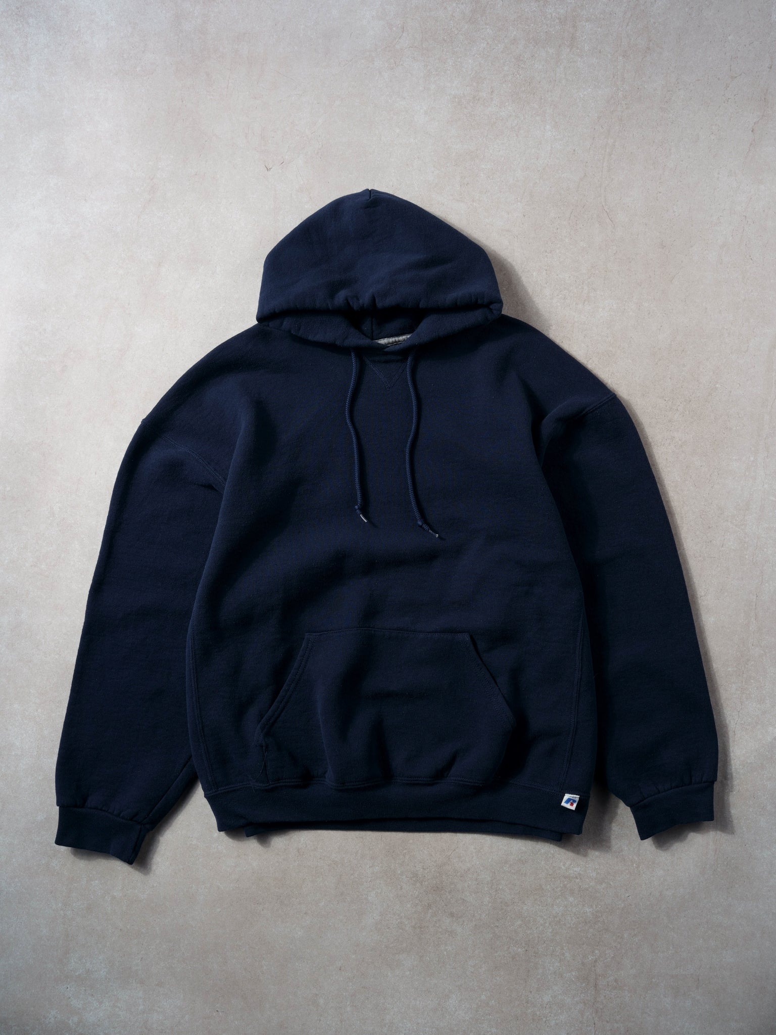 Vintage 90s Navy Blue Russells Athletics Hoodie (XL)