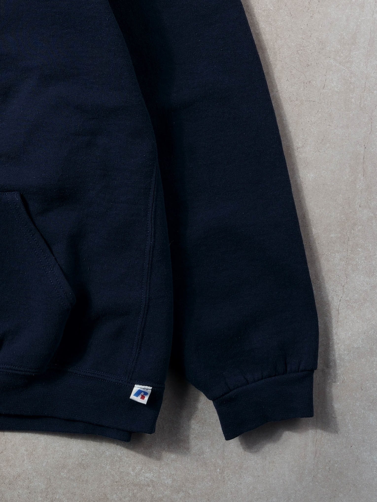Vintage 90s Navy Blue Russells Athletics Hoodie (XL)