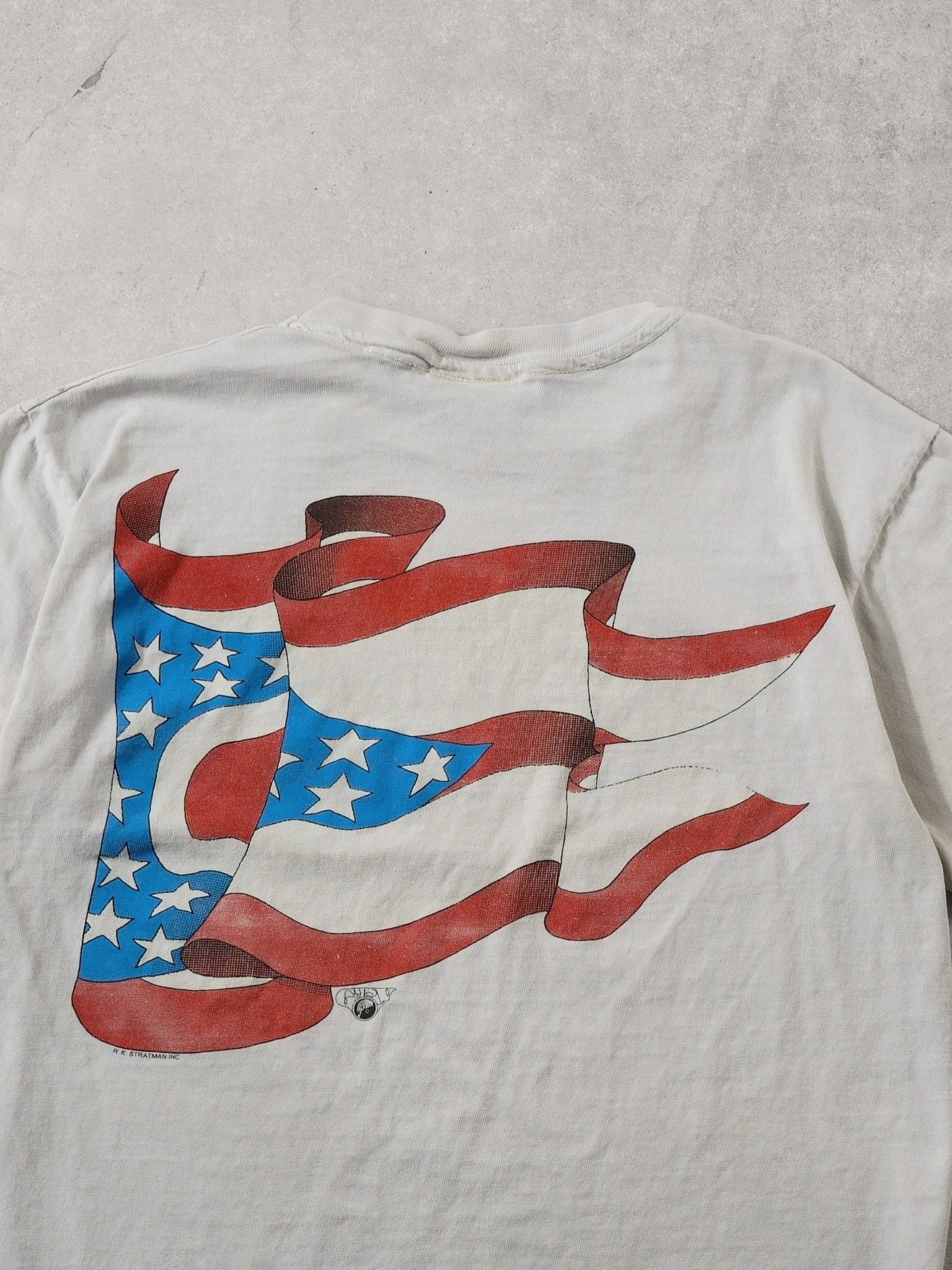Vintage 93' White 4th Annual Buckeye Rally Marietta Ohio Harley Davidson Tee (S)