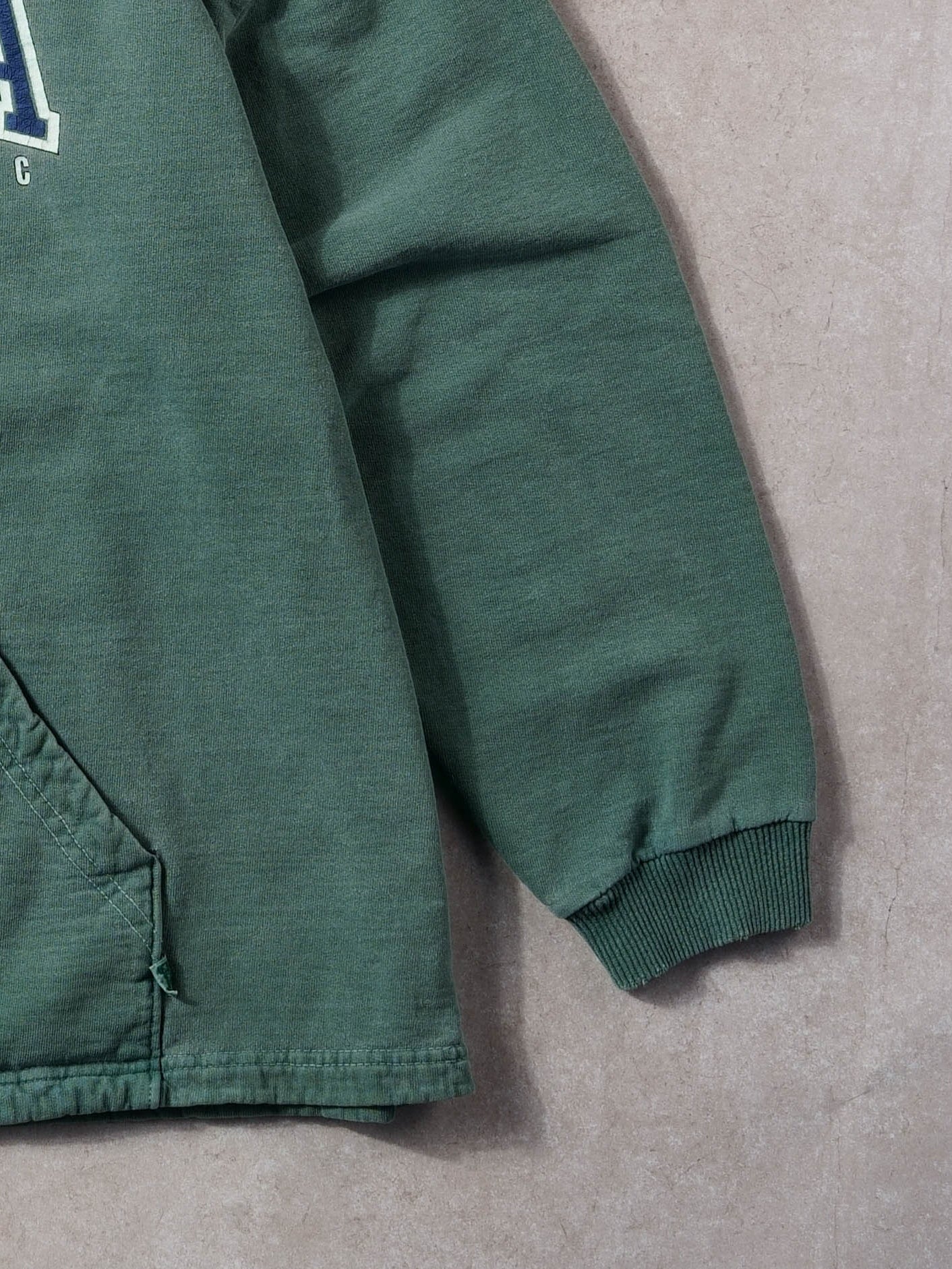 Vintage 90s Faded Green BOCA Athletics Hoodie (M/L)